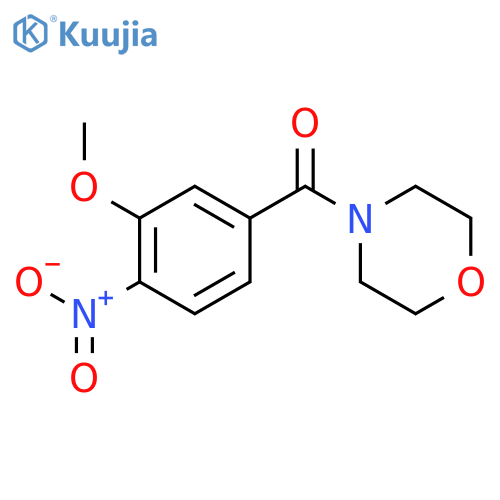 (3-methoxy-4-nitrophenyl)(morpholino)methanone structure