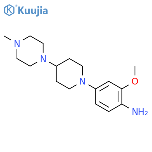 2-Methoxy-4-(4-(4-methylpiperazin-1-yl)piperidin-1-yl)aniline structure