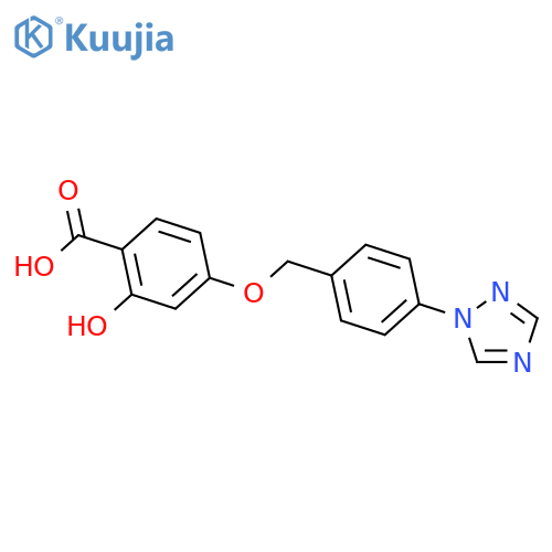 Benzoic acid, 2-hydroxy-4-[[4-(1H-1,2,4-triazol-1-yl)phenyl]methoxy]- structure