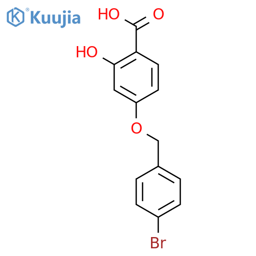 Benzoic acid, 4-[(4-bromophenyl)methoxy]-2-hydroxy- structure