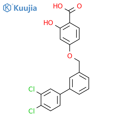 BENZOIC ACID, 4-[(3',4'-DICHLORO[1,1'-BIPHENYL]-3-YL)METHOXY]-2-HYDROXY- structure