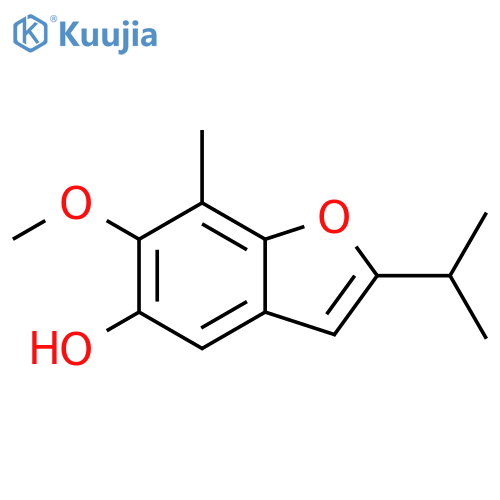 5-BENZOFURANOL, 6-METHOXY-7-METHYL-2-(1-METHYLETHYL)- structure