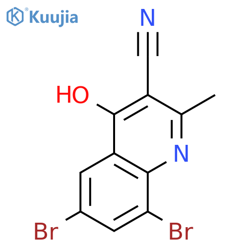 3-QUINOLINECARBONITRILE, 6,8-DIBROMO-4-HYDROXY-2-METHYL- structure