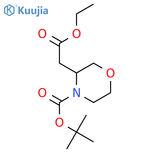 (S)-Tert-Butyl 3-(2-ethoxy-2-oxoethyl)morpholine-4-carboxylate structure