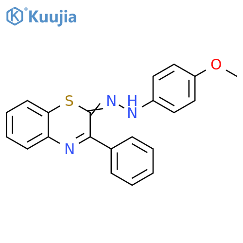 2H-1,4-Benzothiazin-2-one, 3-phenyl-, (4-methoxyphenyl)hydrazone structure