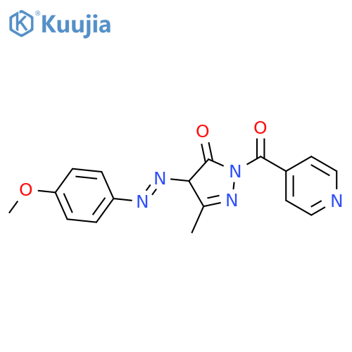 4-[(4-methoxyphenyl)diazenyl]-5-methyl-2-(pyridine-4-carbonyl)-4h-pyrazol-3-one structure
