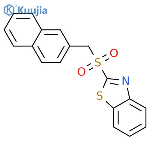 BENZOTHIAZOLE, 2-[(2-NAPHTHALENYLMETHYL)SULFONYL]- structure