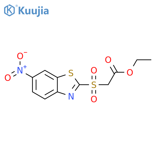 Acetic acid, [(6-nitro-2-benzothiazolyl)sulfonyl]-, ethyl ester structure