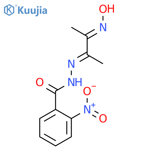 Benzoic acid, 2-nitro-, [2-(hydroxyimino)-1-methylpropylidene]hydrazide structure