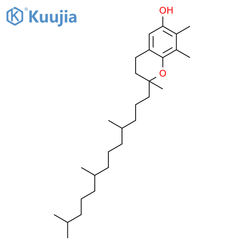 2,7,8-trimethyl-2-(4,8,12-trimethyltridecyl)-6-chromanol structure