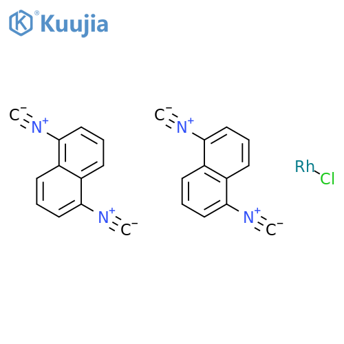 RHODIUM(1+), BIS(1,5-DIISOCYANONAPHTHALENE)-, CHLORIDE structure