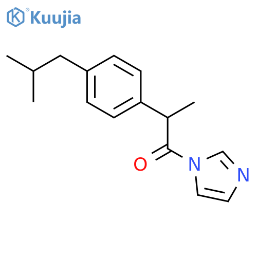 1H-Imidazole, 1-[2-[4-(2-methylpropyl)phenyl]-1-oxopropyl]- structure