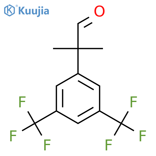 2-3,5-bis(trifluoromethyl)phenyl-2-methylpropanal structure