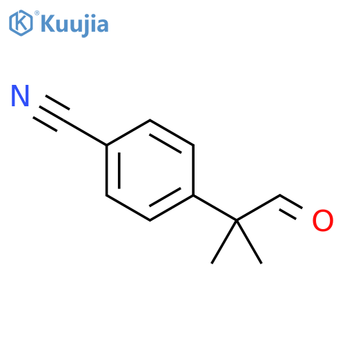4-(2-methyl-1-oxopropan-2-yl)benzonitrile structure
