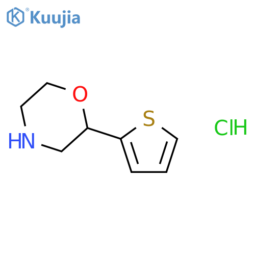 2-thiophen-2-ylmorpholine;hydrochloride structure