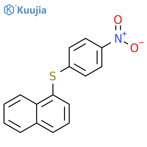 Naphthalene, 1-[(4-nitrophenyl)thio]- structure
