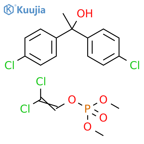 Phosphoric acid, 2,2-dichloroethenyl dimethyl ester, mixt. with 4-chloro-α-(4-chlorophenyl)-α-methylbenzenemethanol (9CI) structure