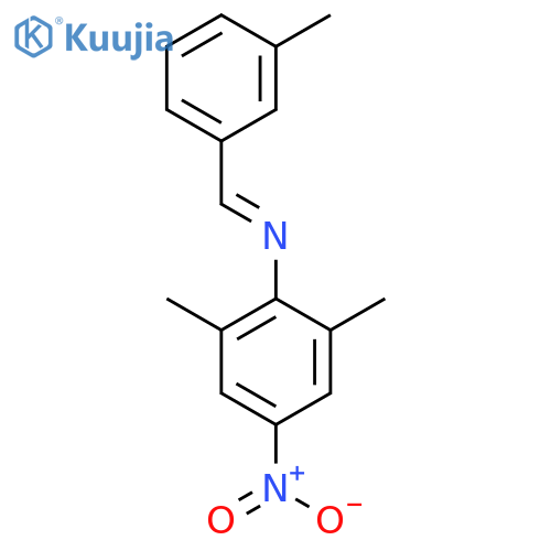 benzenamine,2,6-dimethyl-n-[(3-methylphenyl)methylene]-4-nitro- structure