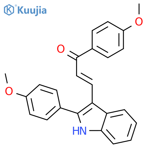 2-Propen-1-one,1-(4-methoxyphenyl)-3-[2-(4-methoxyphenyl)-1H-indol-3-yl]- structure