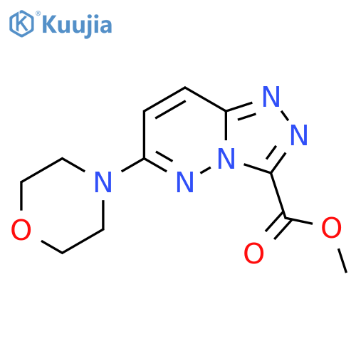 1,2,4-Triazolo[4,3-b]pyridazine-3-carboxylic acid, 6-(4-morpholinyl)-, methyl ester structure