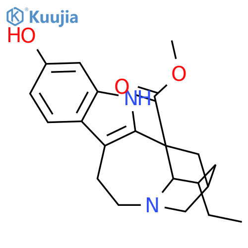 Ibogamine-18-carboxylicacid, 13-hydroxy-, methyl ester (9CI) structure