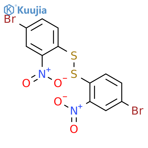 Disulfide, bis(4-bromo-2-nitrophenyl) structure