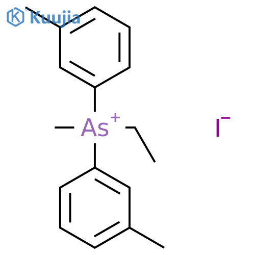 ethyl(methyl)bis(3-methylphenyl)arsonium iodide structure