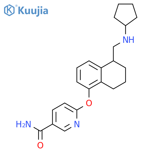 3-Pyridinecarboxamide,6-[[5-[(cyclopentylamino)methyl]-5,6,7,8-tetrahydro-1-naphthalenyl]oxy]- structure