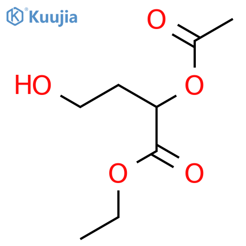 Butanoic acid, 2-(acetyloxy)-4-hydroxy-, ethyl ester, (2S)- structure