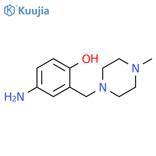 4-amino-2-[(4-methyl-1-piperazinyl)methyl]-Phenol structure