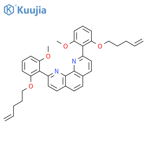 1,10-Phenanthroline, 2,9-bis[2-methoxy-6-(4-pentenyloxy)phenyl]- structure