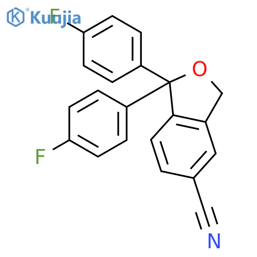 5-ISOBENZOFURANCARBONITRILE, 1,1-BIS(4-FLUOROPHENYL)-1,3-DIHYDRO- structure