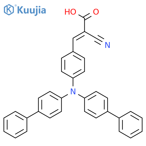 2-PROPENOIC ACID, 3-[4-[BIS([1,1'-BIPHENYL]-4-YL)AMINO]PHENYL]-2-CYANO- structure