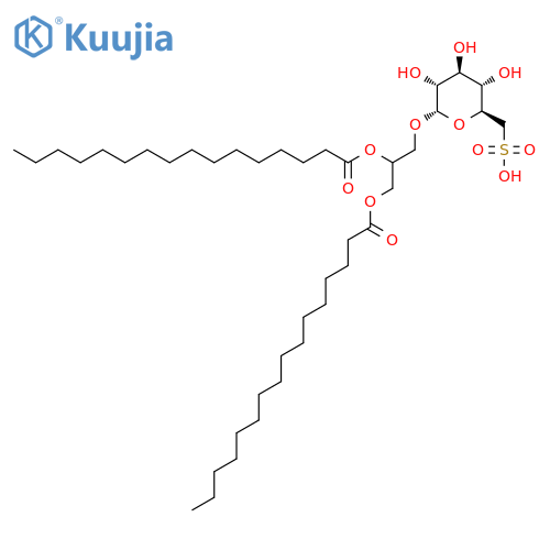 1,2-di-O-palmitoyl-3-O-(6-sulfo-alpha-D-quinovopyranosyl)-glycerol structure