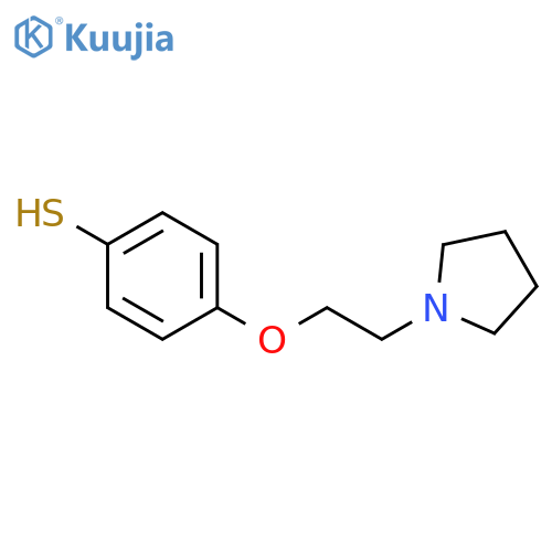 Benzenethiol, 4-[2-(1-pyrrolidinyl)ethoxy]- structure