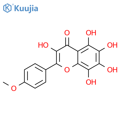 4H-1-Benzopyran-4-one, 3,5,6,7,8-pentahydroxy-2-(4-methoxyphenyl)- structure