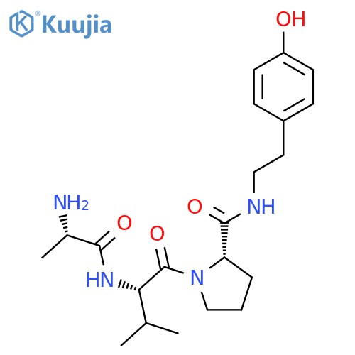 L-PROLINAMIDE, L-ALANYL-L-VALYL-N-[2-(4-HYDROXYPHENYL)ETHYL]- structure