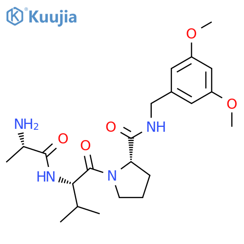 L-PROLINAMIDE, L-ALANYL-L-VALYL-N-[(3,5-DIMETHOXYPHENYL)METHYL]- structure
