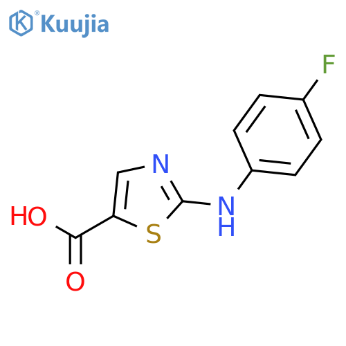 2-(4-fluorophenyl)amino-1,3-thiazole-5-carboxylic acid structure
