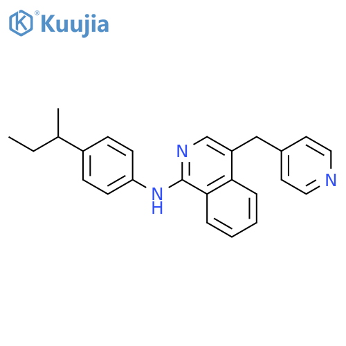 1-ISOQUINOLINAMINE, N-[4-(1-METHYLPROPYL)PHENYL]-4-(4-PYRIDINYLMETHYL)- structure