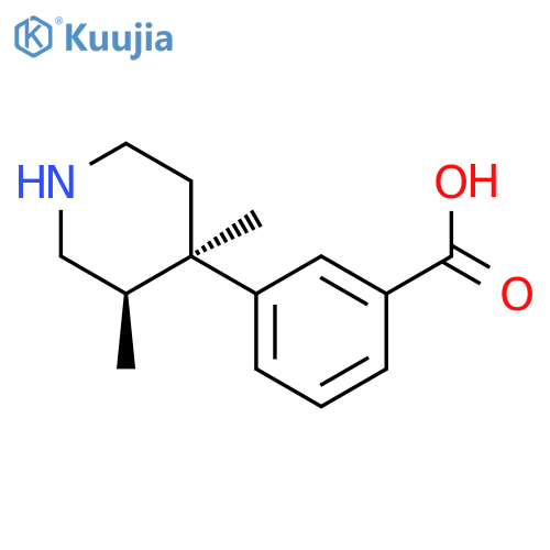 Benzoic acid, 3-[(3R,4R)-3,4-dimethyl-4-piperidinyl]- structure