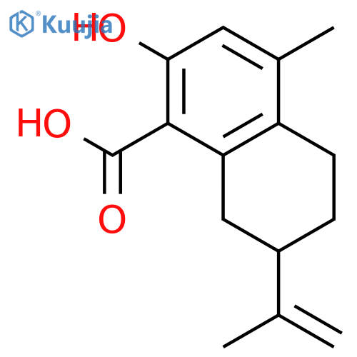 2-hydroxy-4-methyl-7-(prop-1-en-2-yl)-5,6,7,8-tetrahydronaphthalene-1-carboxylic acid structure