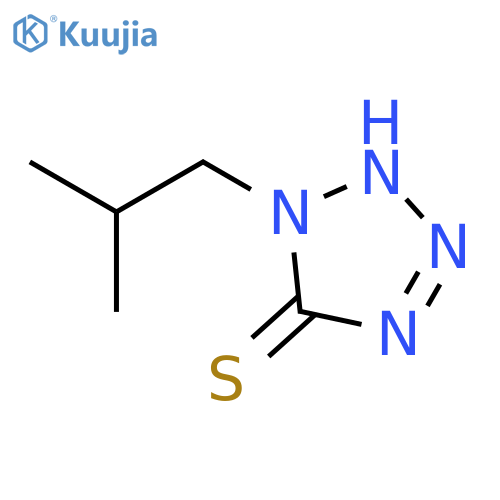 1-(2-methylpropyl)-2,5-dihydro-1H-1,2,3,4-tetrazole-5-thione structure