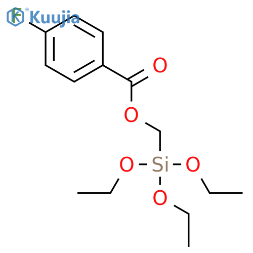 BENZOIC ACID, 4-FLUORO-, (TRIETHOXYSILYL)METHYL ESTER structure