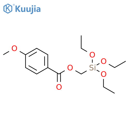 Benzoic acid, 4-methoxy-, (triethoxysilyl)methyl ester structure