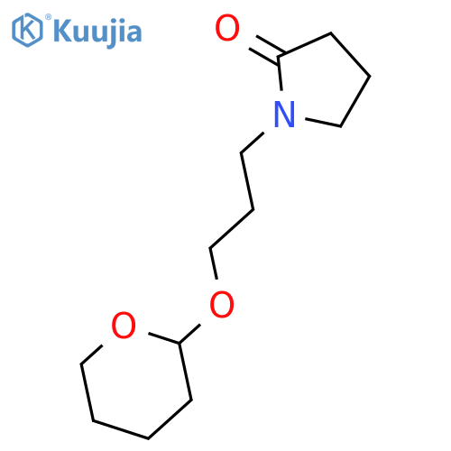 2-Pyrrolidinone, 1-[3-[(tetrahydro-2H-pyran-2-yl)oxy]propyl]- structure