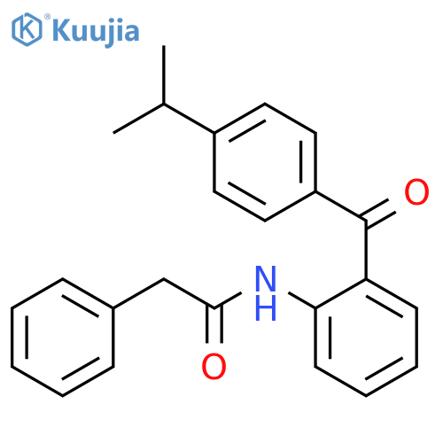 Benzeneacetamide, N-[2-[4-(1-methylethyl)benzoyl]phenyl]- structure