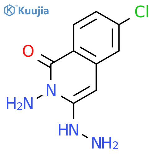 1(2H)-ISOQUINOLINONE, 2-AMINO-6-CHLORO-3-HYDRAZINO- structure