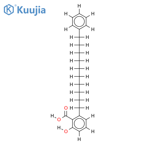 2-Hyddroxy-6-(10-phenyldecyl)-benzoic acid structure