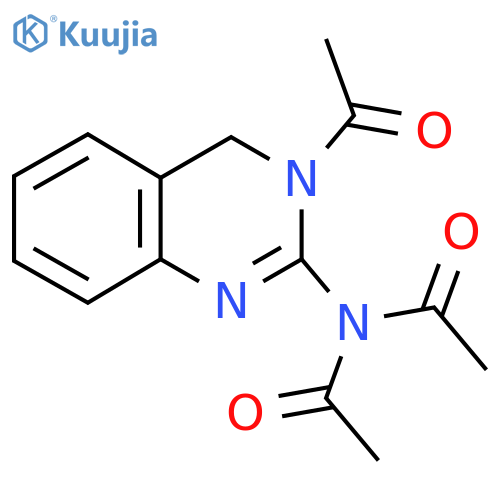 N-Acetyl-N-(3-acetyl-3,4-dihydro-2-quinazolinyl)acetamide structure